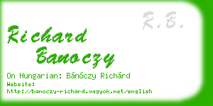 richard banoczy business card